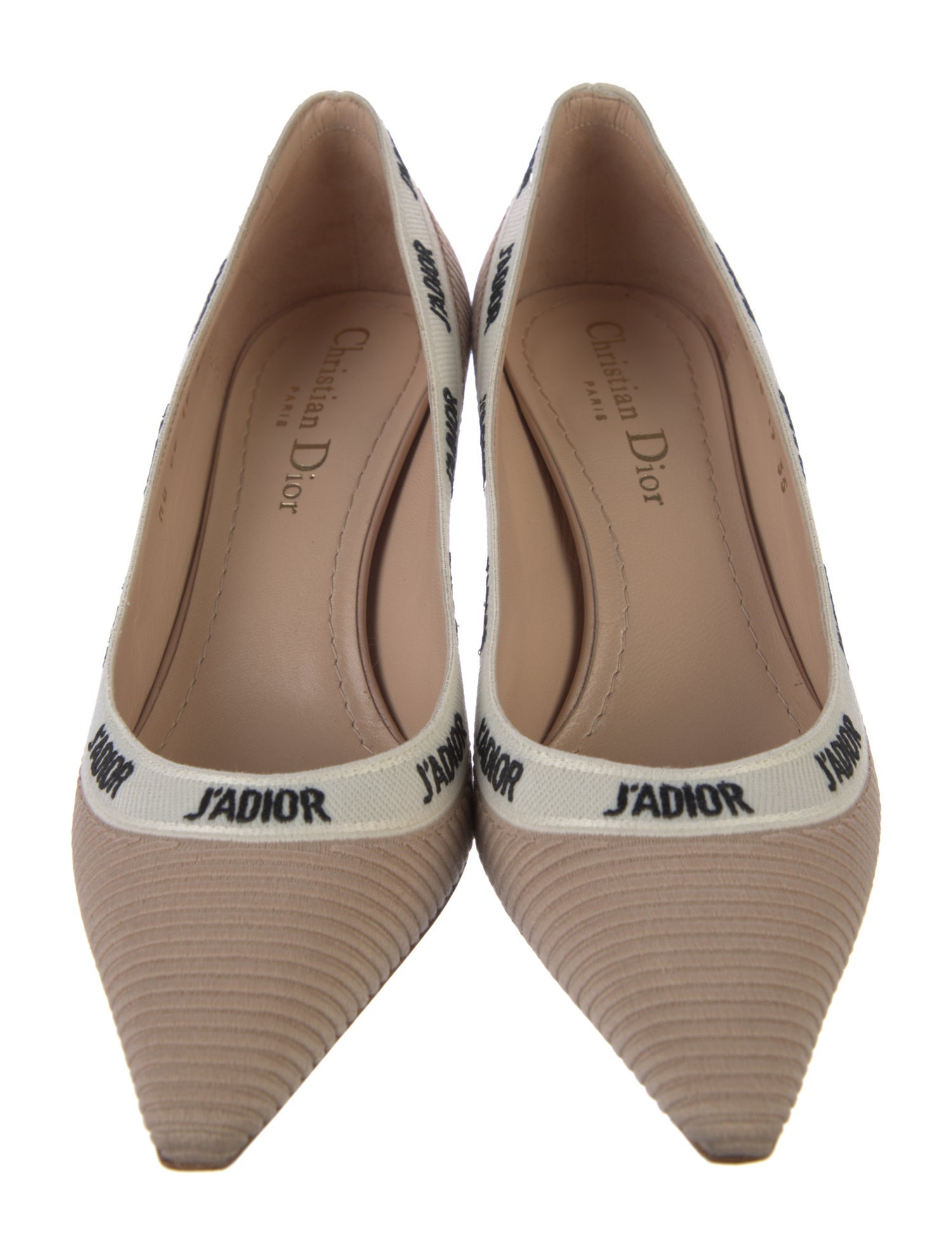 Christian Dior Printed Embroidered Accent Pumps